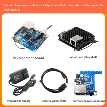 HFES Oranž Pi Zero2 Allwinner H616 1GB DDR3 RAM Development Board+Case+Video Kaabel+Expansion Card+Power Adapter
