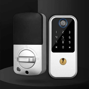 Digitaalsete Biomeetriliste Smart Lukud Anti-Peeping Elektrooniline Klahvistik Deadbolt Lukk Pääsukood RFID-Kaardi Tüüp-C Laadimine Office Tehase