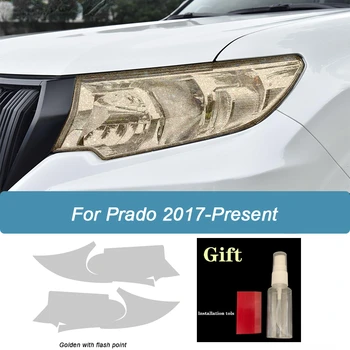 Auto Esitulede kaitsekile Toyota Land Cruiser Prado 150 2017-Vinüül-pakendi suitsutatud, must läbipaistev TPU kleebis