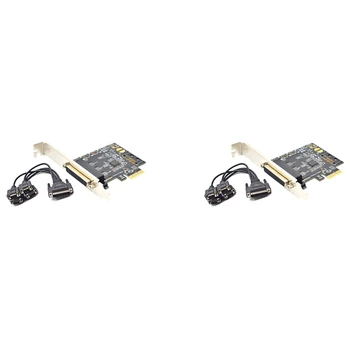 2X PCI-E Serial Port Card Pcie 4 RS232 Serial Port on 9-Pin tööstuselektroonika 4-Sadama Laiendamine Kaardi AX99100 Kaabel