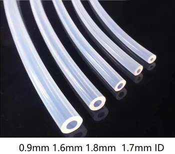 0,9 mm 1,6 mm 1,8 mm 1.7 mm läbipaistev silikoon Toru, räni kapillaartoru paindlik selge silikageel voolik, Silikoon Kummist Toru