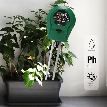 Digitaalne 4 1 Mulla PH-Meeter Niiskuse Jälgida Temperatuuri ja Päikesevalguse Tester Aiandus Taimede Kasvatamine koos Blacklight