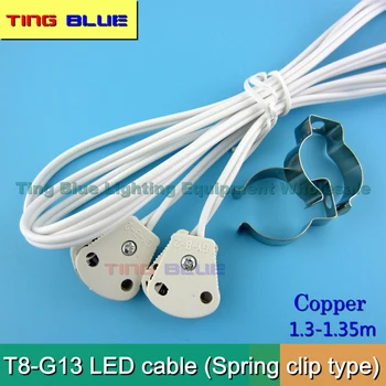(20pcs) T8 lamp toru G13LED ühendus kaabel T8 elektroonilise kaabel light box lambi toru valgustus rida vask traat klamber tüüp 12-250V