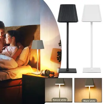Kaasaegne Traadita Tabel Lamp USB Laetav LED-laualamp Öö Valguses Astmevaba Dimm Öö Lamp Magamistuba Decor O1E1