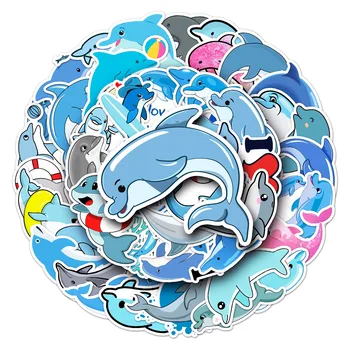 50/100tk INS Uudsus Cartoon Armas Kawaii Dolphin Seeria Kleebis Veekindel PVC Kleebised Kleebised Lapsed Poisid Tüdrukud Mänguasjad, Kingitused