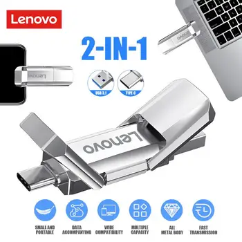 Lenovo Usb-3.1 Pendrive 128GB Flash Drive Ketta Usb Stick 2tb Usb-Mälupulgale Otg C-Tüüpi High Speed Memory Drive Sülearvutid