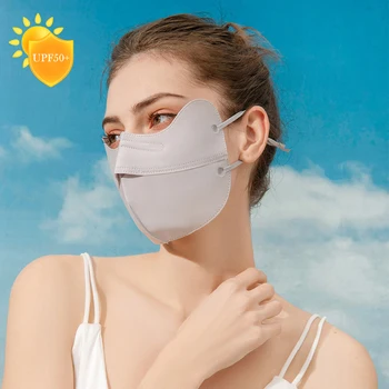 Suvel Päikesekreemi Mask Anti-UV-Kiire-kuivatamine Nägu Katta Naiste Jää Silk Mask ja Sall Hingav Daam, kaitsemask Rippuvad Kõrva Mask