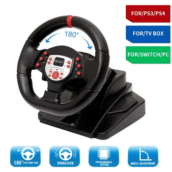 DOYO 180 Kraadi Drving Töötleja Mäng Võidusõidu Ratast, Rool Koos Pedaalidega Jaoks PS4/PS3/Nintendo Lüliti/Windows PC/Android