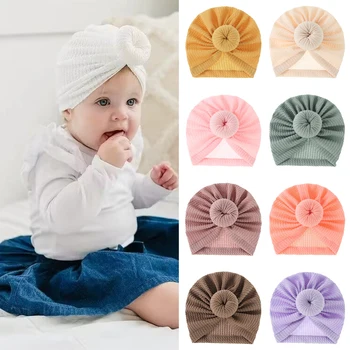 Beebi Turban Mütsid Baby Tüdrukud, Poisid Müts (Solid Color Vibu Sõlmes Mütsid Vastsündinud Loote Ühise Põllumajanduspoliitika Peapael Lapsed Peakatet Peapaela Tarvikud