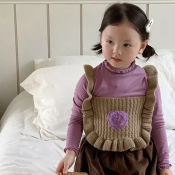 Laste Rõivad Lapsed Kudumise Vest 2023 Uus Moekas Korea Stiilis Kampsun Kevad Sügis Kootud Kampsun, Tüdruk Beebi Riided