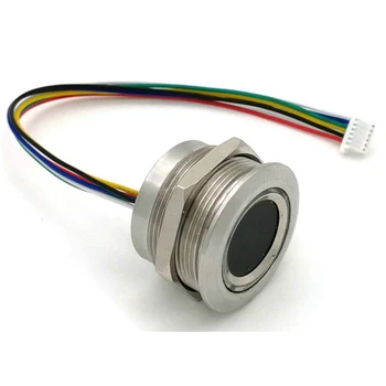 R503 Ümmarguse Ringi Ringi Indikaator LED Kontrolli DC3.3V MX1.0-6Pin Mahtuvuslik Sõrmejälje Moodul Andur Skanner-19mm