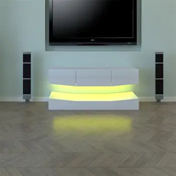 120 cm LED TV kapp, valge kaasaegne TV hammas, kõrgläikega uks matt kapp, TV-sektsioon, suure mahutavusega hoidlate kapp