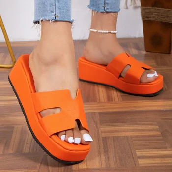 Kiilud Mood platvorm kingad (solid color sandalias Avatud varba sandaalid on mugavad ja libisemiskindlad suve jalatsid, Naiste Sussid