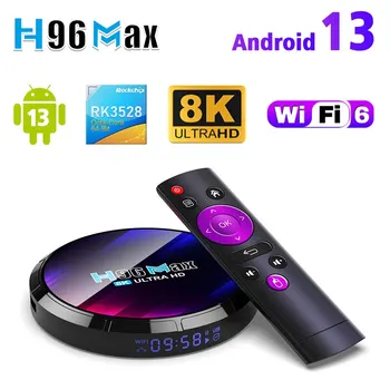 H96MAX RK3528 TV Box Android 13 US EU Pistik 4GB 64GB MAX3 Android Kasti Toetamine 2.4 G/5.8 G WiFi6 BT5.0 4K Video Set Top TV Box