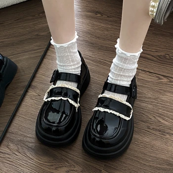 Retro prantsuse Mary Jane Ühe Kinga Naiste 2023 Uued Suve Algul Varba Disaini Mitmekülgne Paks Tald Väike Nahast Zapatos Mujer