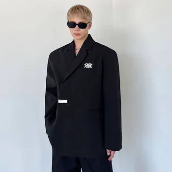 SYUHGFA 2023 aasta Sügisel Kõrge Kvaliteedi Õla Pad Sobiks Mantel Trend Meeste Mitmekülgne Äri Mees Casual Pintsak Fashion Street