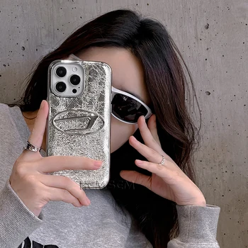 3D-D Kirjas Kõlksuma Koti Disaini Täiustatud Tekstuur Mood Case For iPhone 13 12 14 Pro Max Hõlmavad Brändi PU Nahast Telefoni Lisaseade