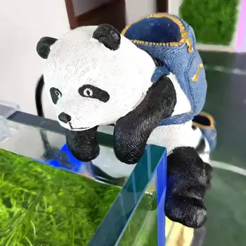 Simulatsioon Panda Figuriin Cute Cartoon Panda Skulptuur Vaik, Käsitöö, Kala Tank Haljastus Ornament Koju Akvaariumi Dekoratsioon