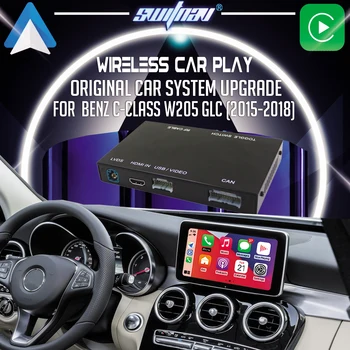 SWITNAV Traadita Carplay Jaoks Benz C-Klassi W205 GLC (2015-2018) Carplay Android Auto Moodul Peegel Link AirPlay