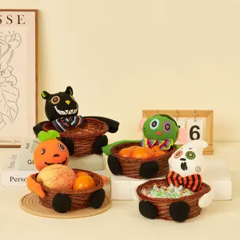 Lihavõtted Candy Korvi Rotangist Joonis Kingitus Must Kass Kõrvits Vaimu Kallistada Halloween Pool Lauanõud Eriala Plaadid