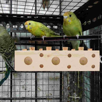 Papagoi Närimine Mänguasi Hammustada Väike Lind, Hammaste Krigistamine Mänguasjad Puidust Plokk Tuhnimise Koolitus