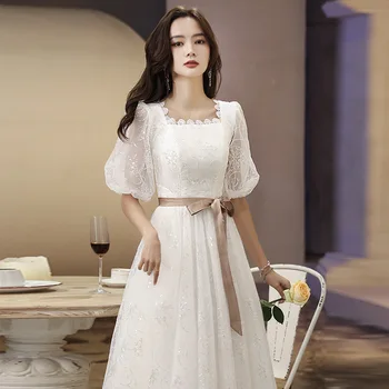 Galely Ametlik Kvaliteedi Poole Tanssiaiset Kleit Naistele Elegantne Stiilne Valge Luksus Lõpetamise Kleit Pruut 2023 Õhtul Pulm