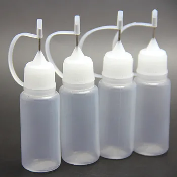 10ml Plastikust Squeezable Tip Aplikaator Pudel Korduvtäidetavaid Tilguti Pudelid Nõela Otsa Korgid Alam-villimise Jaoks Liimi DIY Tööriistad