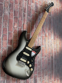 Must ja valge gradient-ST, rock, electric guitar, küpsetatud vaher fingerboard, super tasuv