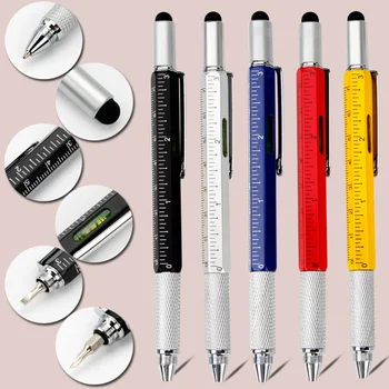 7 in1 Stylus Pen Multifunktsionaalne Pihuarvutite Kruvikeeraja Tööriist Pastapliiats Meetme Tehnilise Valitseja Puutetundlik Pliiats vesilood