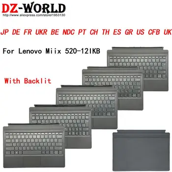 Kaasaskantav Mini Baasi Folio Case Taustvalgustusega Klaviatuur Lenovo Miix 520 -12IKB Tablett JP DE FR UKR OLEMA NDC PT CH TH ES GR MEILE CFB UK