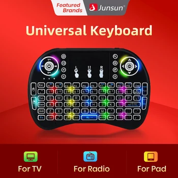 Junsun Juhtmeta Klaviatuur ingliskeelne Versioon i8+ 2.4 GHz Air Hiir Touchpad Pihuarvutite Android TV