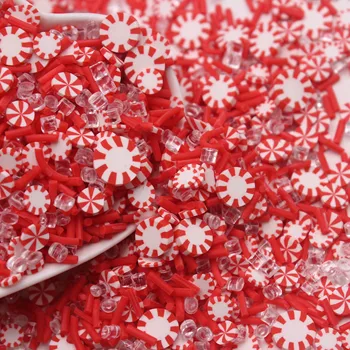 50g/Palju Jõulud Seeria Mints Candy Savi Viilud Segatud Pikk Sprinkles jaoks Shakers DIY Crafts