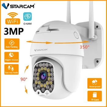 Vstarcam 3MP PTZ Kaamera, Wifi, Automaatne Jälgimine 32 Led Öise Nägemise Traadita CCTV Video Valve Kaamera Home Security Kaitse