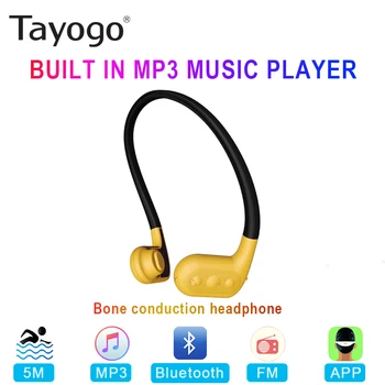 Tayogo Bluetooth Ujumine Luu Juhtivus Kõrvaklappide FM Raadio ipx8-ga-Veekindel MP3 Mängija